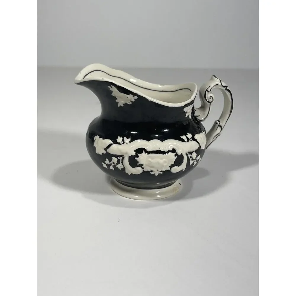 Marlborough George Jones and Sons Rare‎ Vintage Back White Creamer Made England